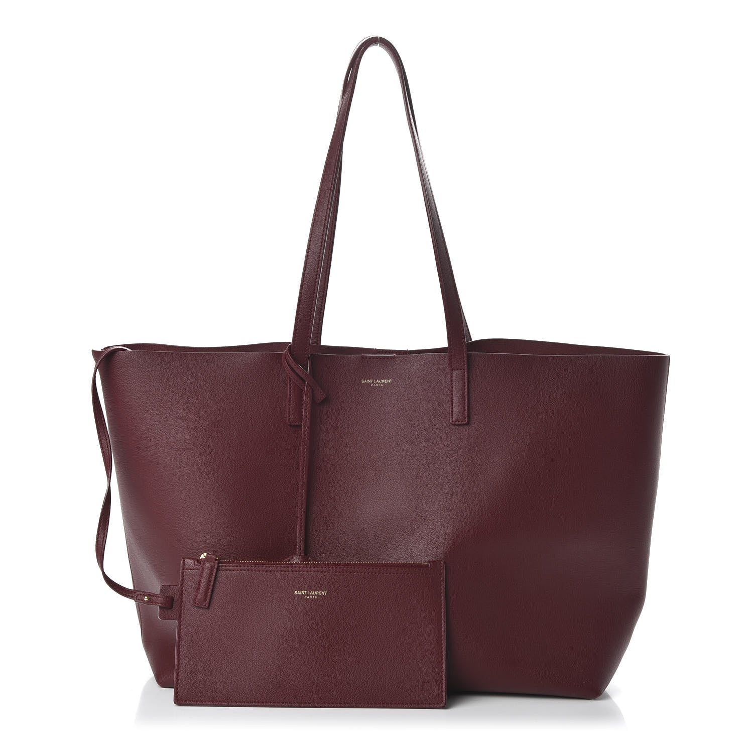 Saint Laurent Calfskin Large Shopping Tote Carmin 1 of 11