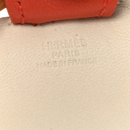 Hermes Milo Lambskin Grigri Rodeo Horse Bag Charm PM Craie Sesame Cornaline 4 of 5
