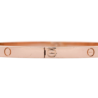 Cartier 18K Pink Gold Small LOVE Bracelet 17 6 of 8