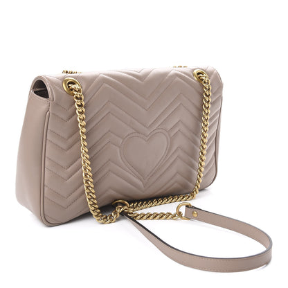 Gucci Calfskin Matelasse Medium GG Marmont Shoulder Bag Porcelain Rose 3 of 10