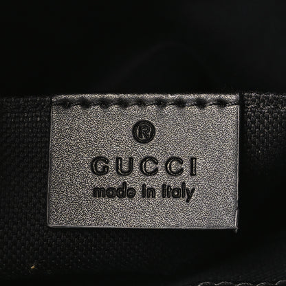 Gucci GG Supreme Monogram Web Small Flat Messenger Bag Black Grey 6 of 9