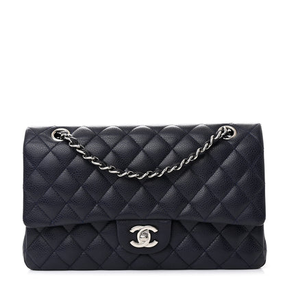 Chanel Caviar Quilted Medium Double Flap Navy 1 of 12
