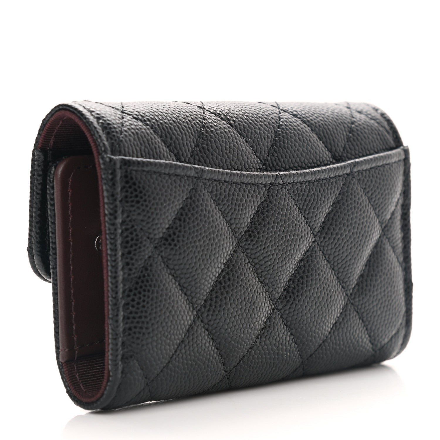 Chanel Caviar Quilted Classic 4 Key Holder Wallet Black 2 of 8