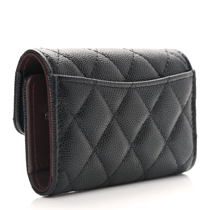Chanel Caviar Quilted Classic 4 Key Holder Wallet Black 2 of 8