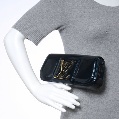 Louis Vuitton Patent Sobe Clutch Blue Nuit 2 of 8
