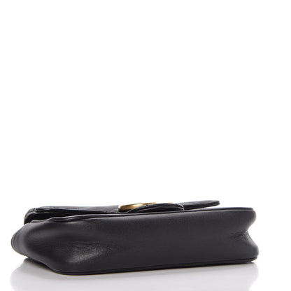 Gucci Calfskin Matelasse Super Mini GG Marmont Shoulder Bag Black 4 of 10