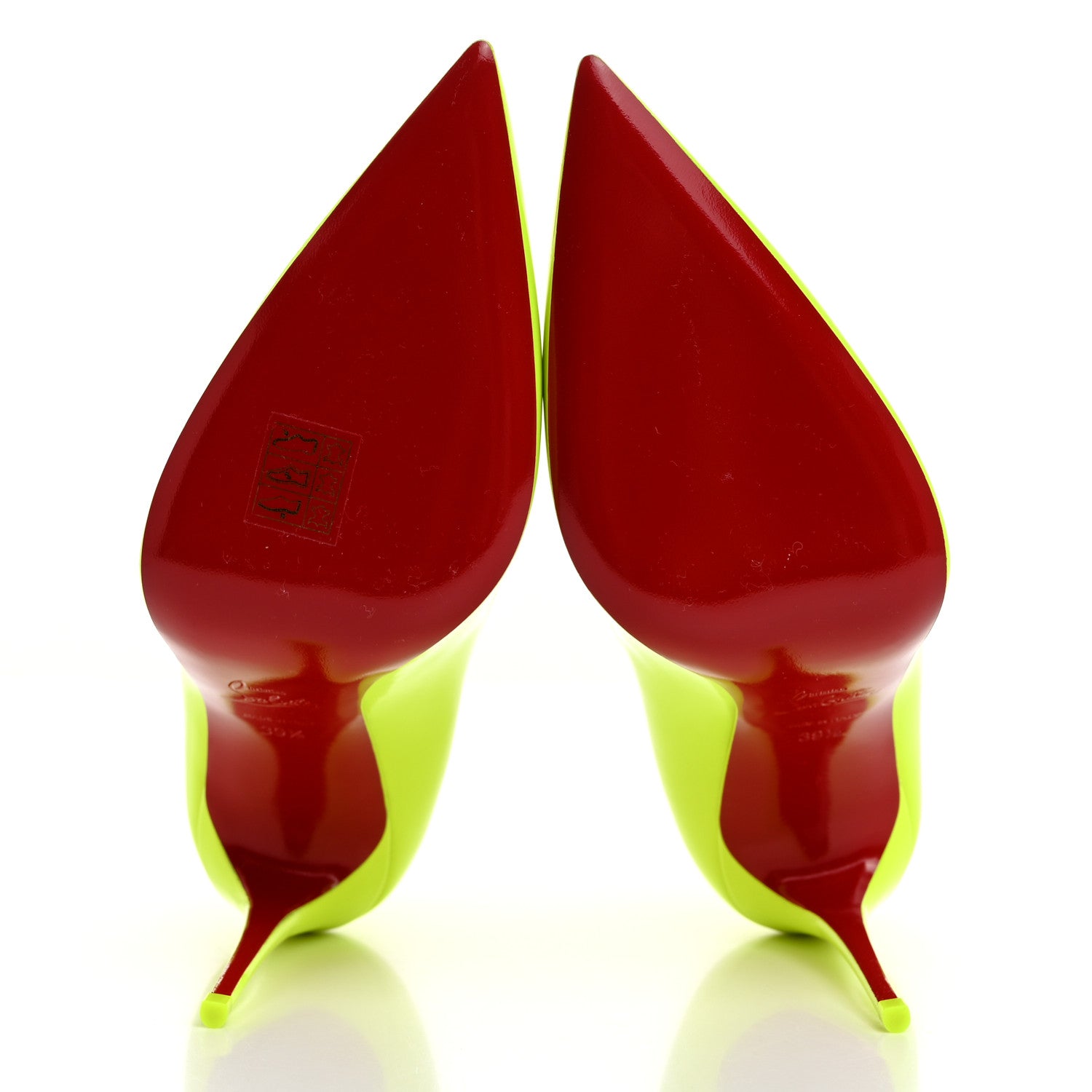 Christian Louboutin Patent Perle So Kate 100 Pumps 39.5 Fluo Yellow 5 of 8