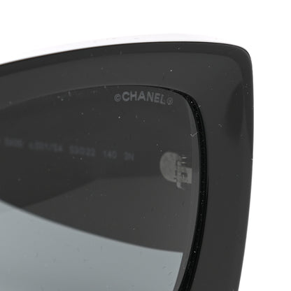 Chanel Acetate Rectangle Sunglasses 5435 Black 7 of 8