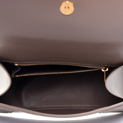 Balenciaga Grained Calfskin Small Hourglass Top Handle Bag Mink Grey 6 of 11