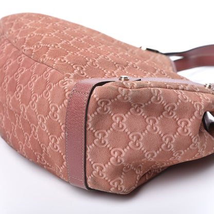 Gucci Suede Guccissima Medium Abbey Shoulder Bag Pink 6 of 11
