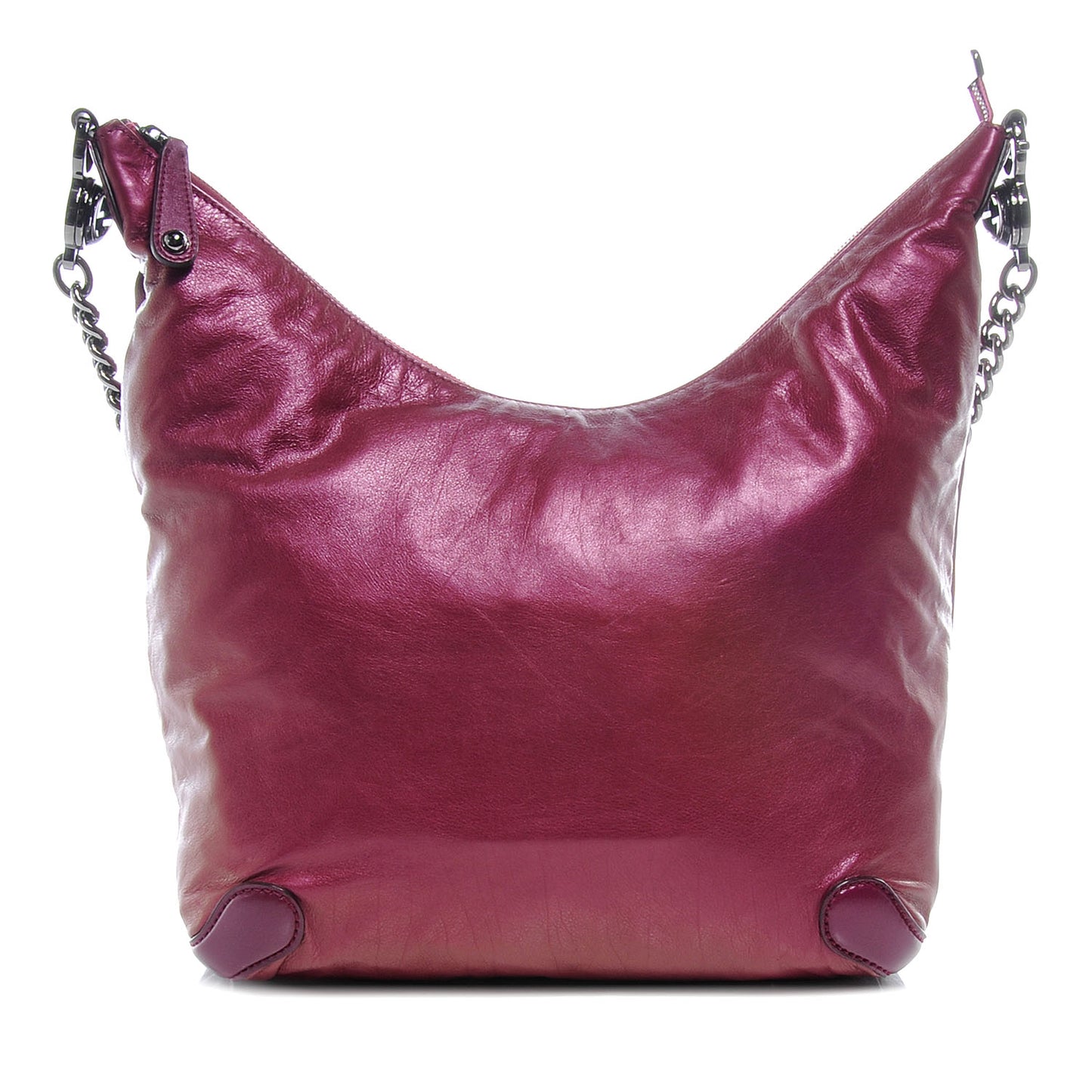 Metallic Leather Medium Galaxy Hobo Purple