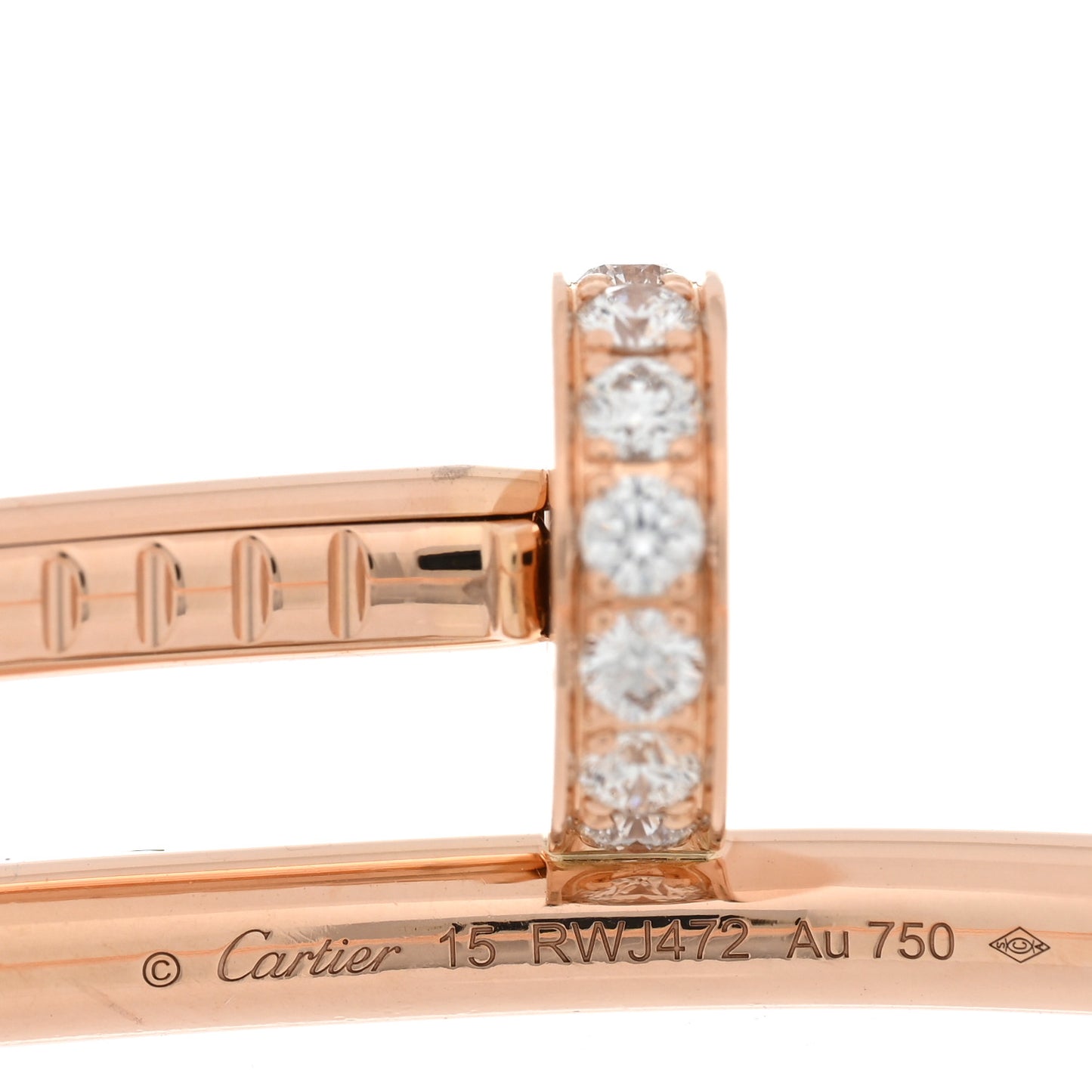 18K Pink Gold Diamond Juste Un Clou Bracelet 15