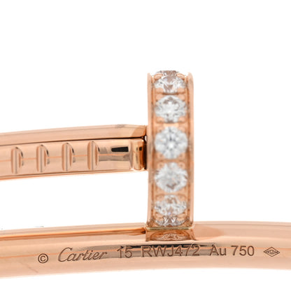 Cartier 18K Pink Gold Diamond Juste Un Clou Bracelet 15 3 of 5