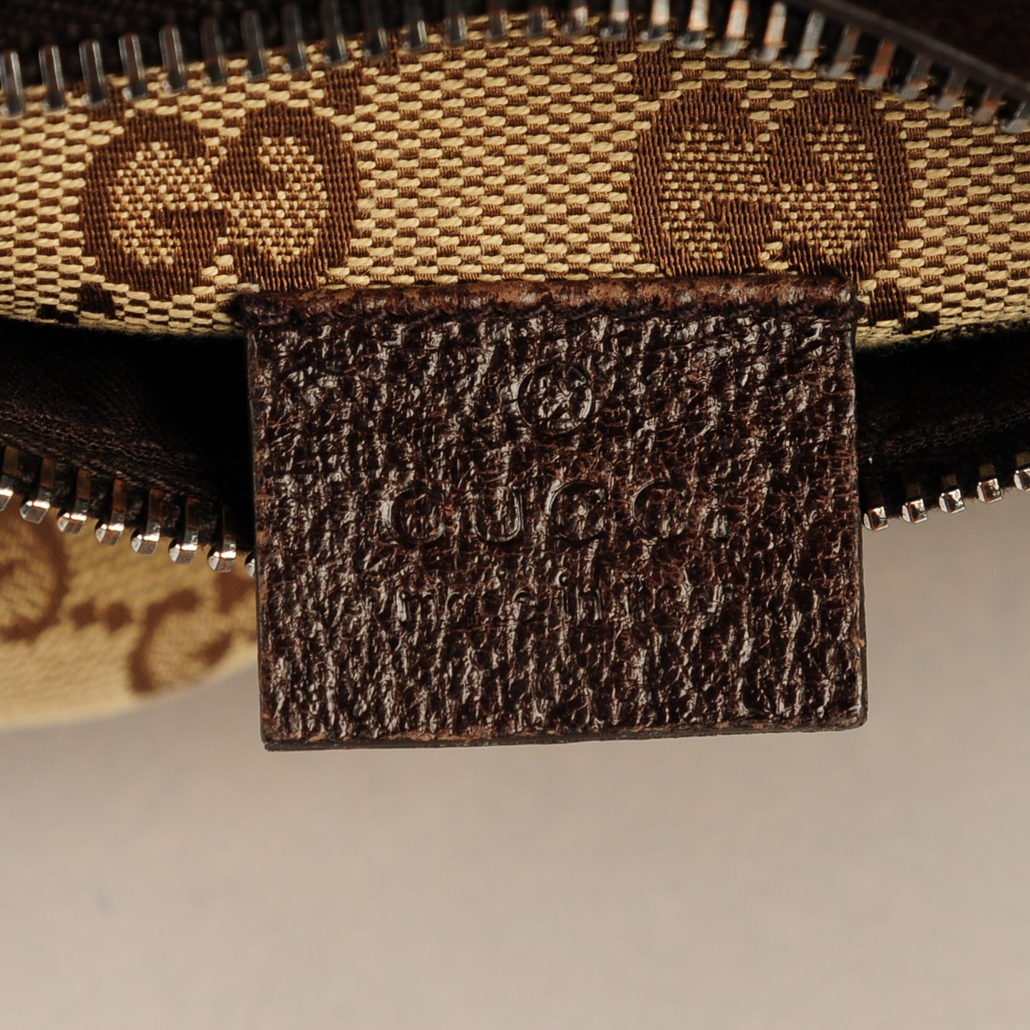 GG Monogram Web Double Pocket Belt Bag Dark Brown