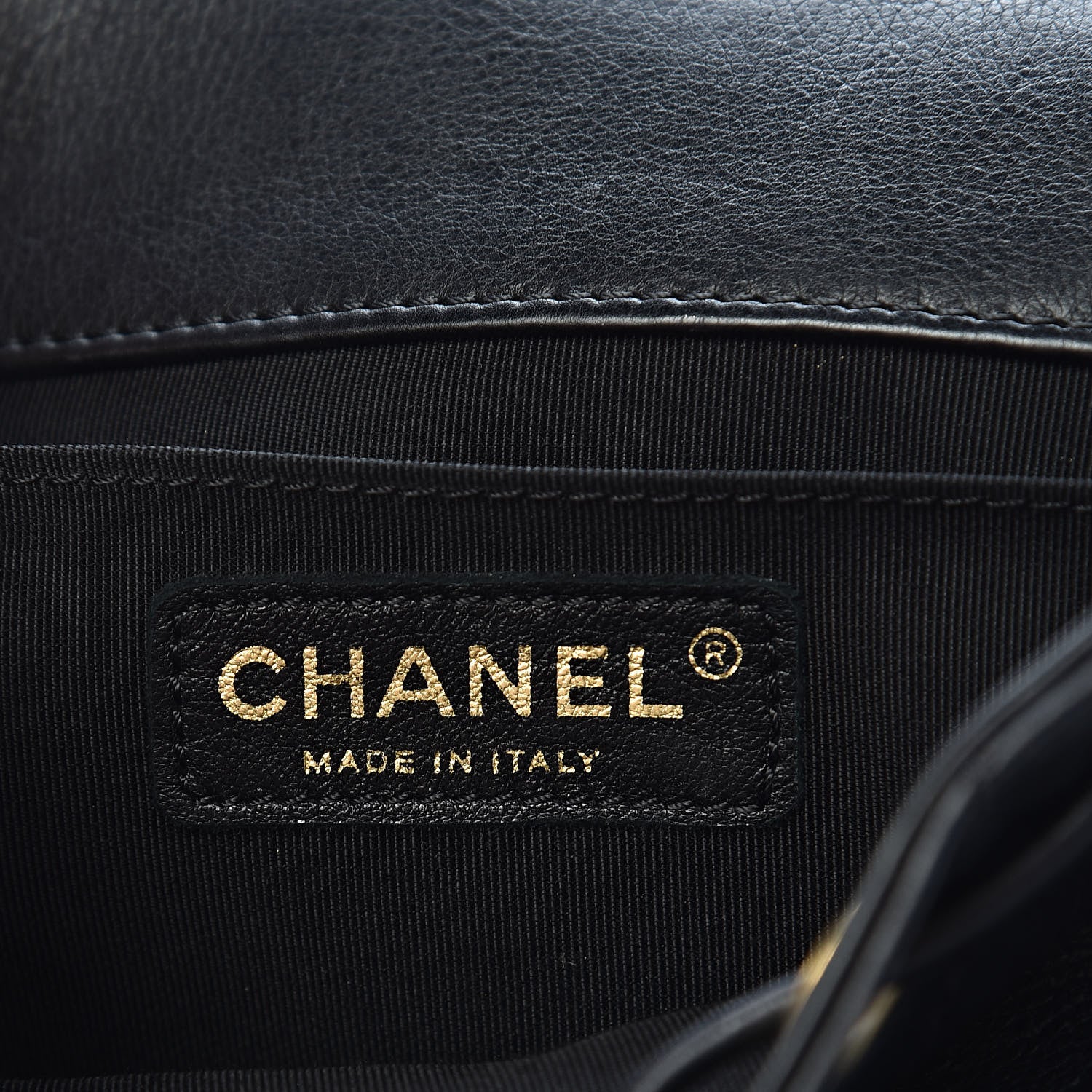 Chanel Calfskin Chevron Stitched Flap Black 6 of 11
