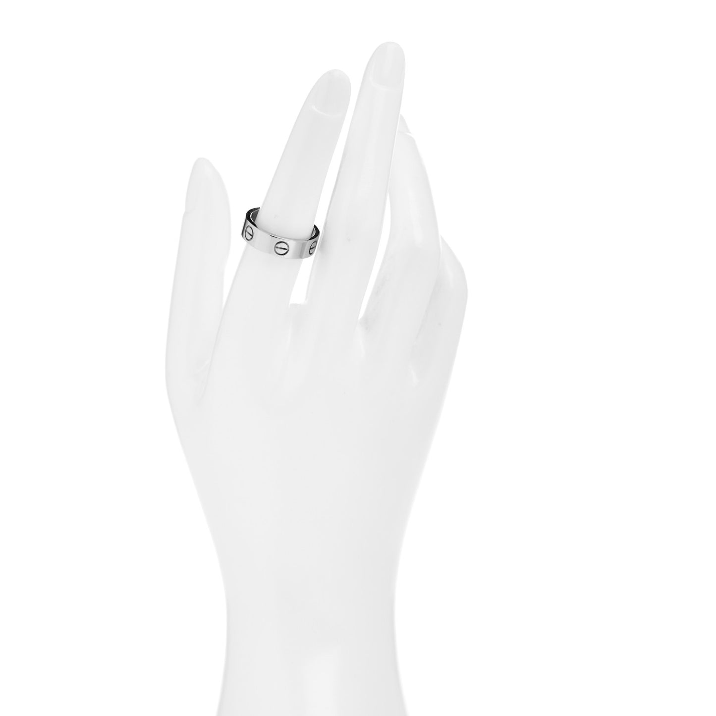 18K White Gold 5.5mm LOVE Ring 55 7.25