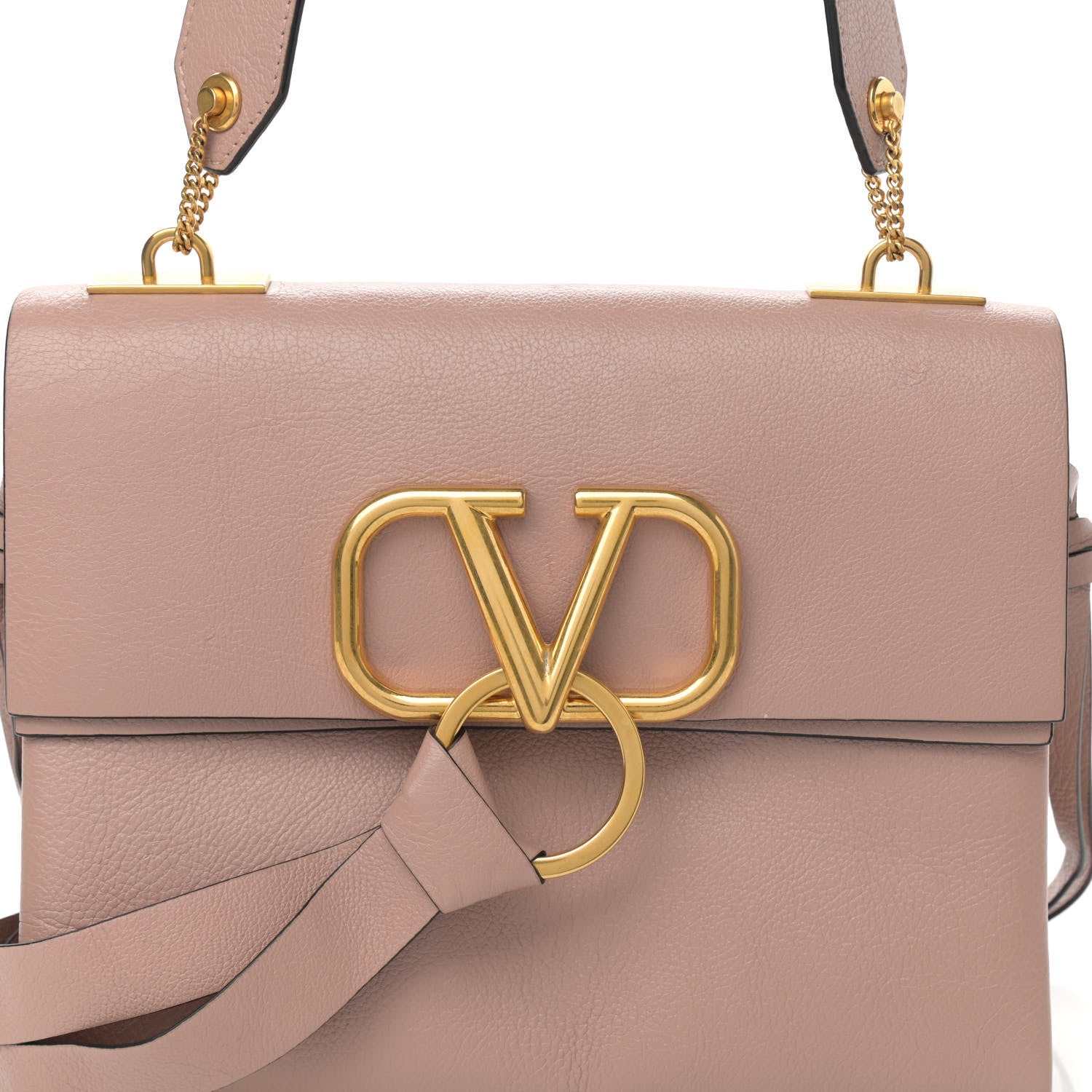 Valentino Garavani Calfskin VRing Shoulder Bag Rose Cannelle 7 of 15