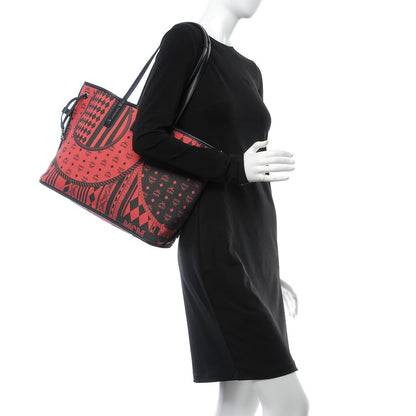 MCM Visetos Medium Reversible Shopper Tote Ruby Red 2 of 12