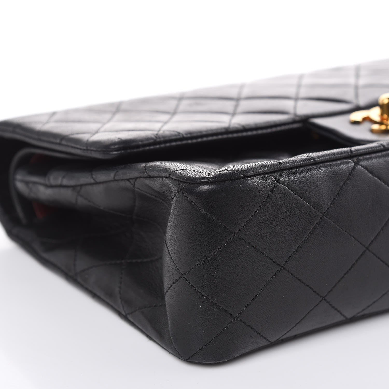 Chanel Lambskin Quilted Medium Double Flap Black 9 of 14