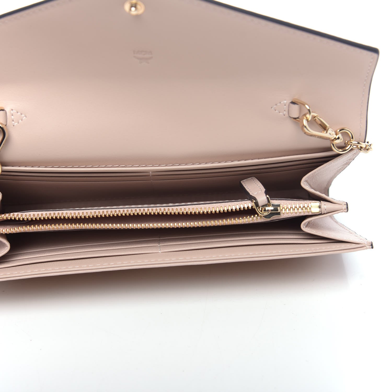 MCM Visetos Large Love Letter Crossbody Wallet Cognac Black 5 of 9