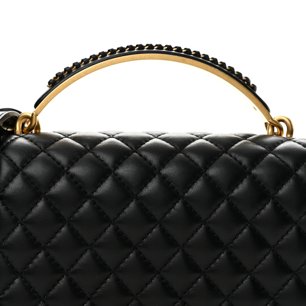 Chanel Lambskin Quilted Medium Top Handle Boy Flap Black 8 of 13