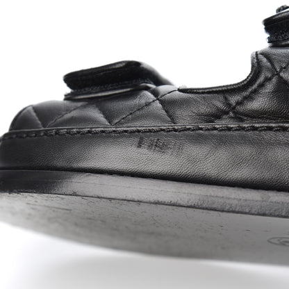 Chanel Lambskin Velcro Dad Sandals 36.5 Black 10 of 15