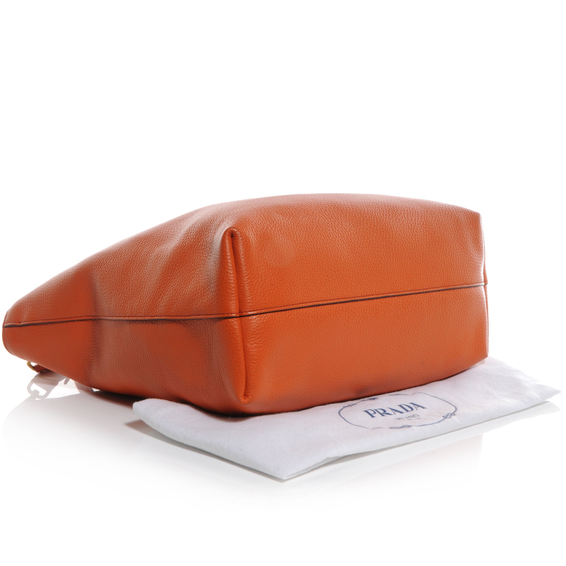 Prada Vitello Daino Leather Shopping Tote Papaya 4 of 10