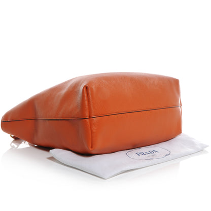 Prada Vitello Daino Leather Shopping Tote Papaya 4 of 10