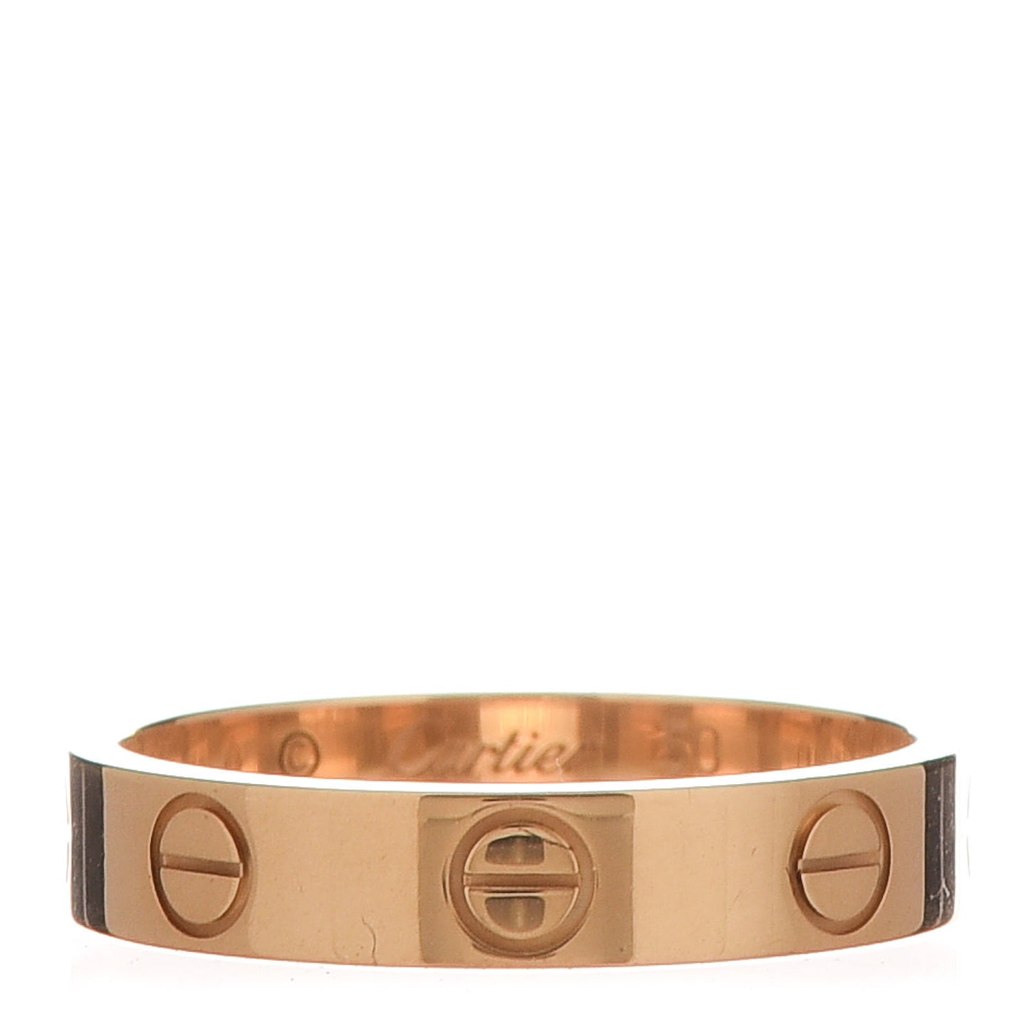 18K Yellow Gold 3.5mm LOVE Wedding Band Ring 50 5.25