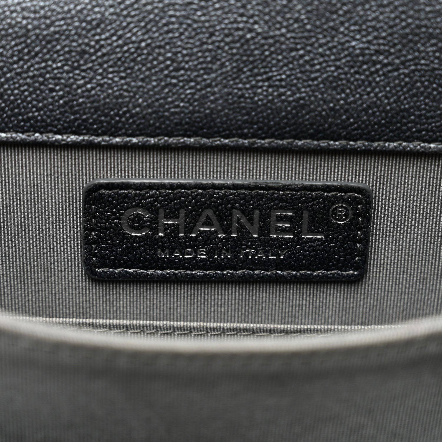 Chanel Iridescent Caviar Quilted North South Boy Flap Grey 7 of 10