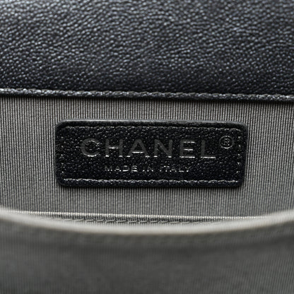 Chanel Iridescent Caviar Quilted North South Boy Flap Grey 7 of 10