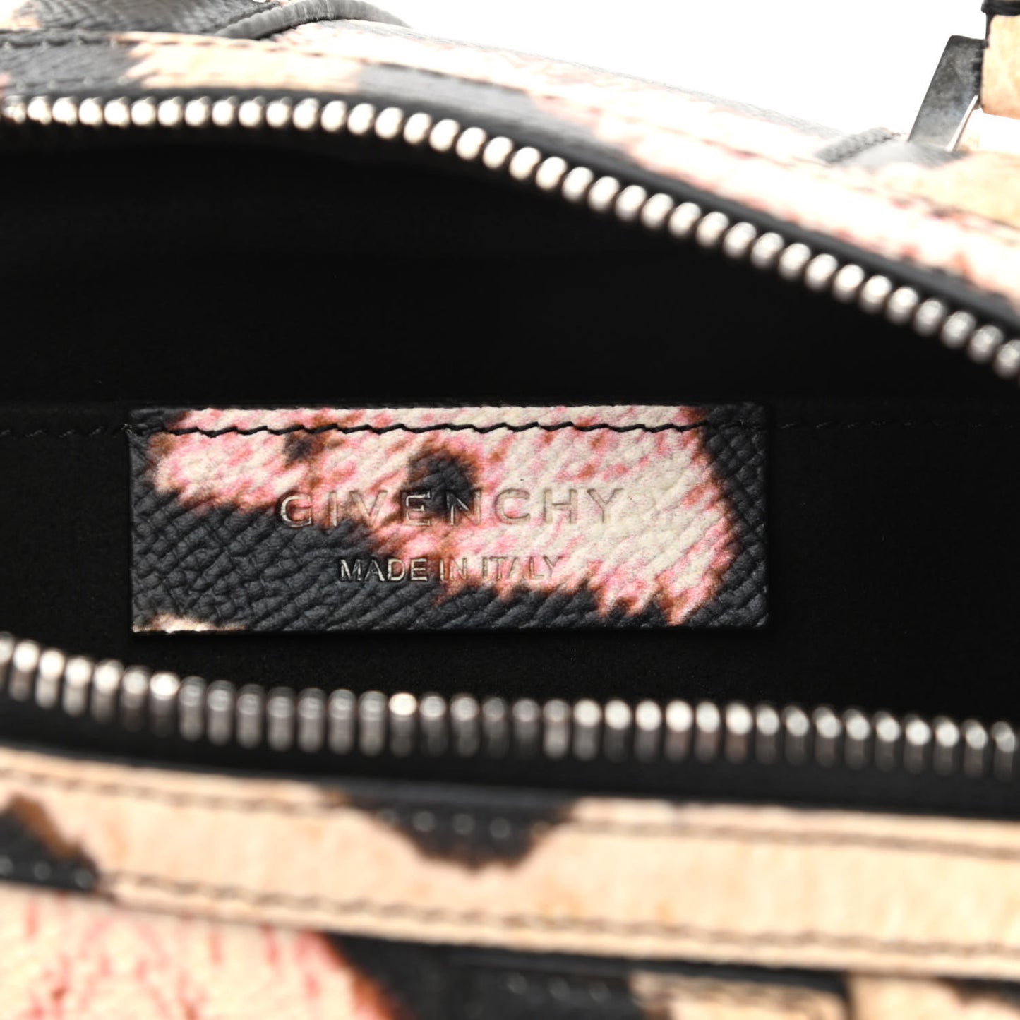 Grained Calfskin Jaguar Print Micro Lucrezia Multicolor