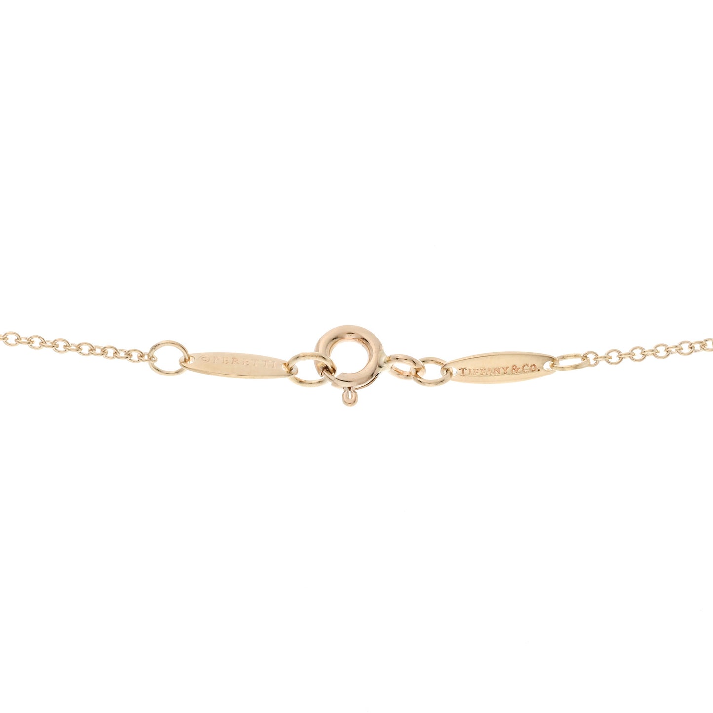 18K Yellow Gold 9mm Elsa Peretti Bean Pendant Necklace