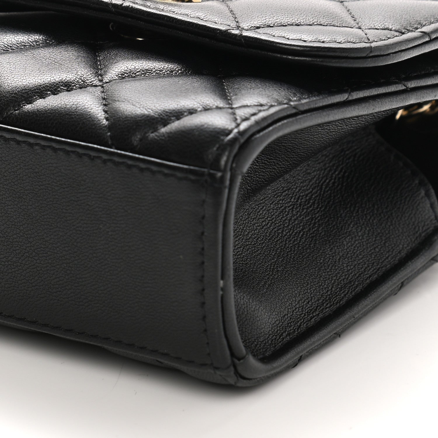 Chanel Lambskin Quilted Mini Trendy CC Chain Wallet Black 10 of 10