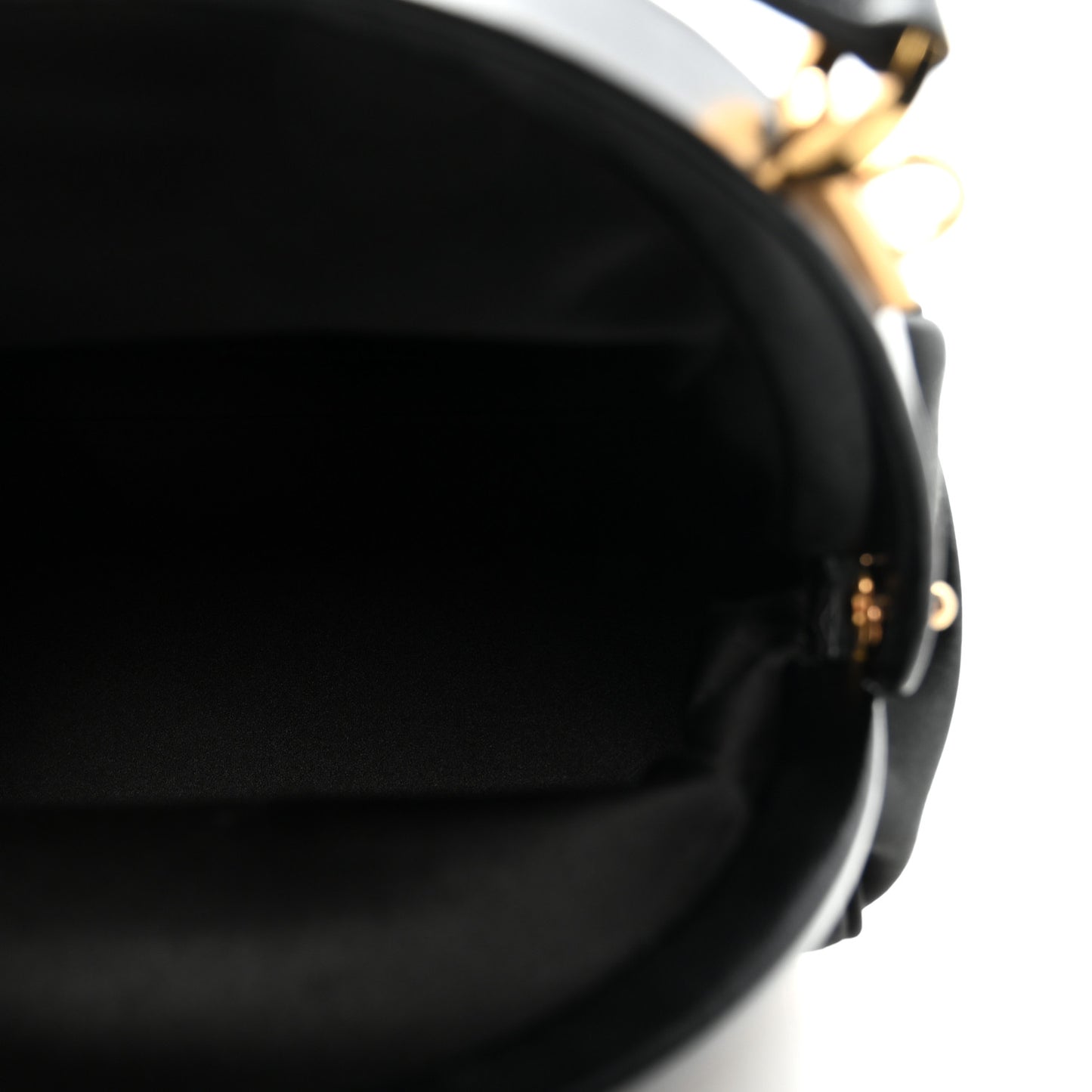 Satin Crystal Medusa 95 Plaque Bag Black