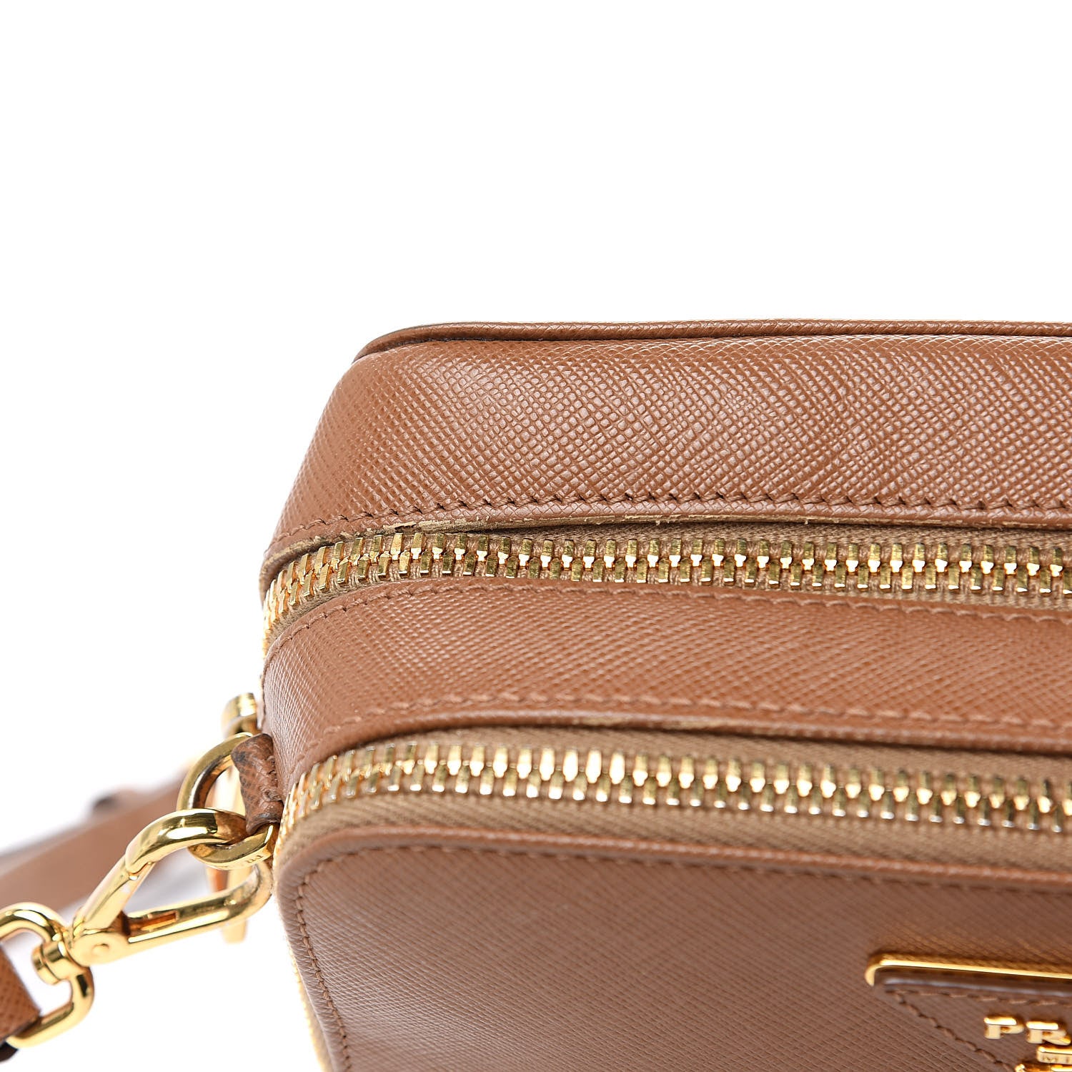 Prada Saffiano Mini Double Zip Shoulder Bag 10 of 14