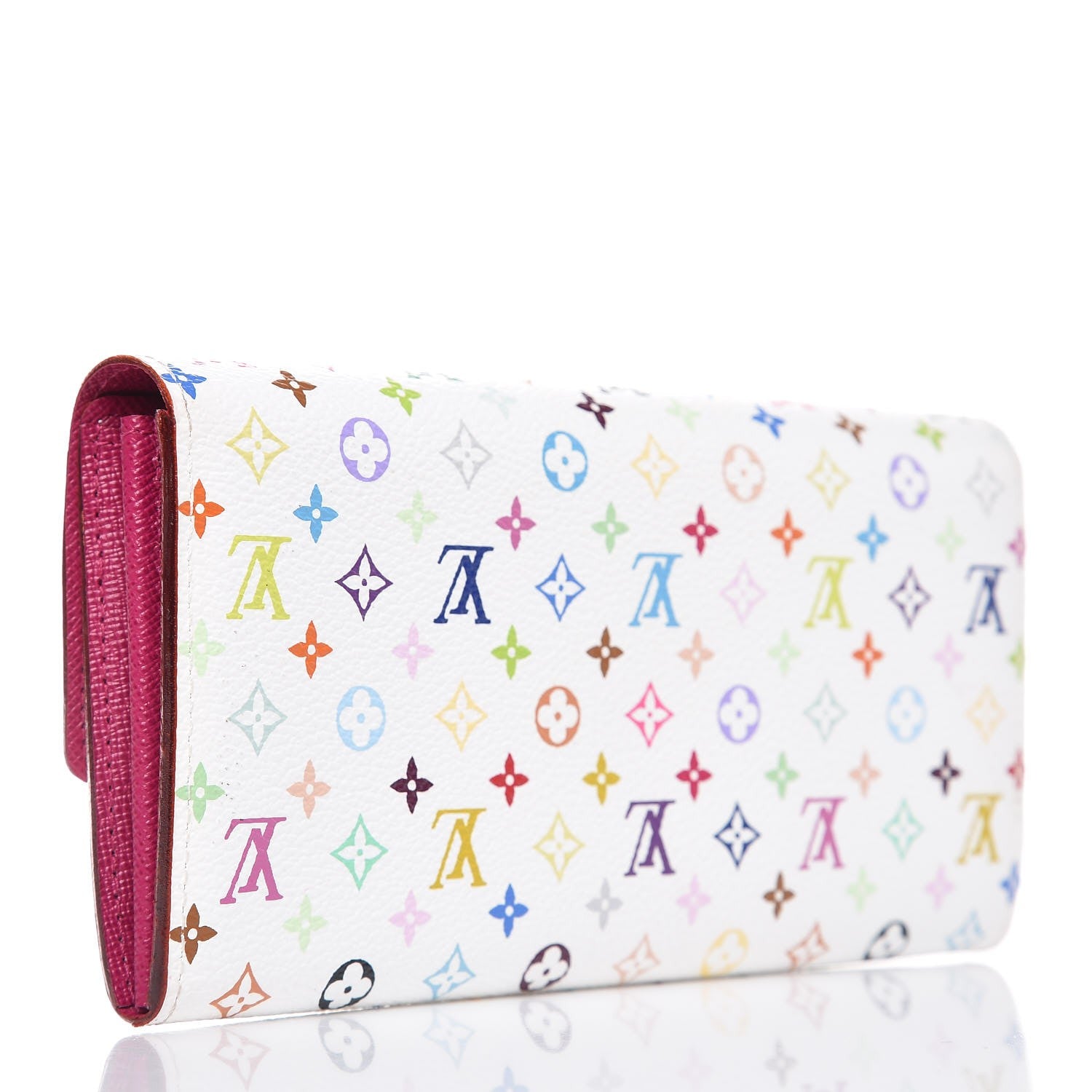 Louis Vuitton Monogram Multicolor Sarah Wallet White Eglantine 3 of 7