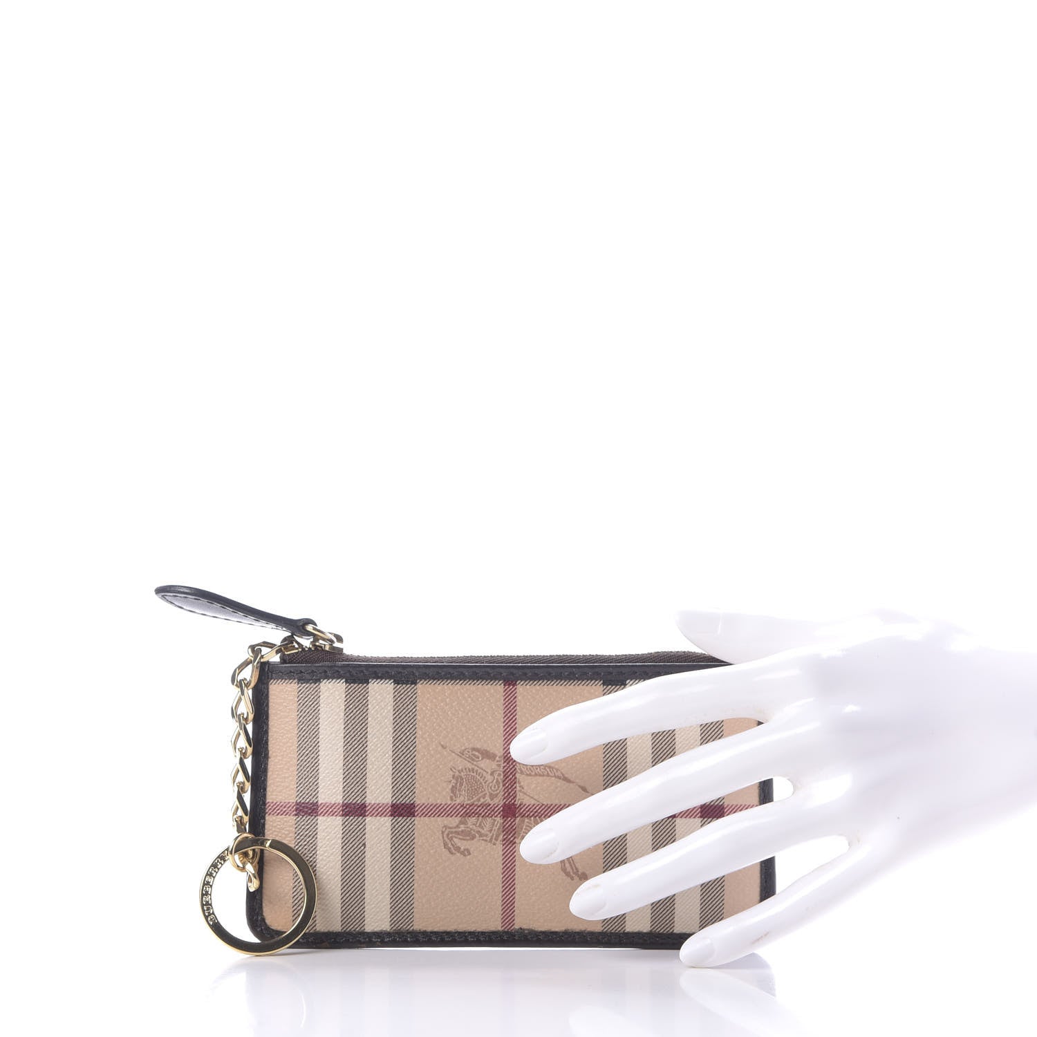 Burberry Haymarket Check Lindal Coin Case Chocolate 2 of 8