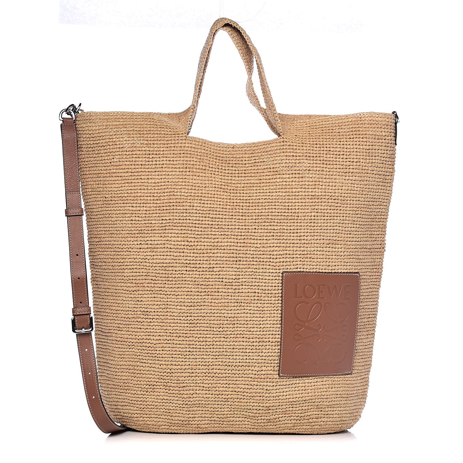 Loewe Raffia Large Tote Bag Natural Tan 1 of 9