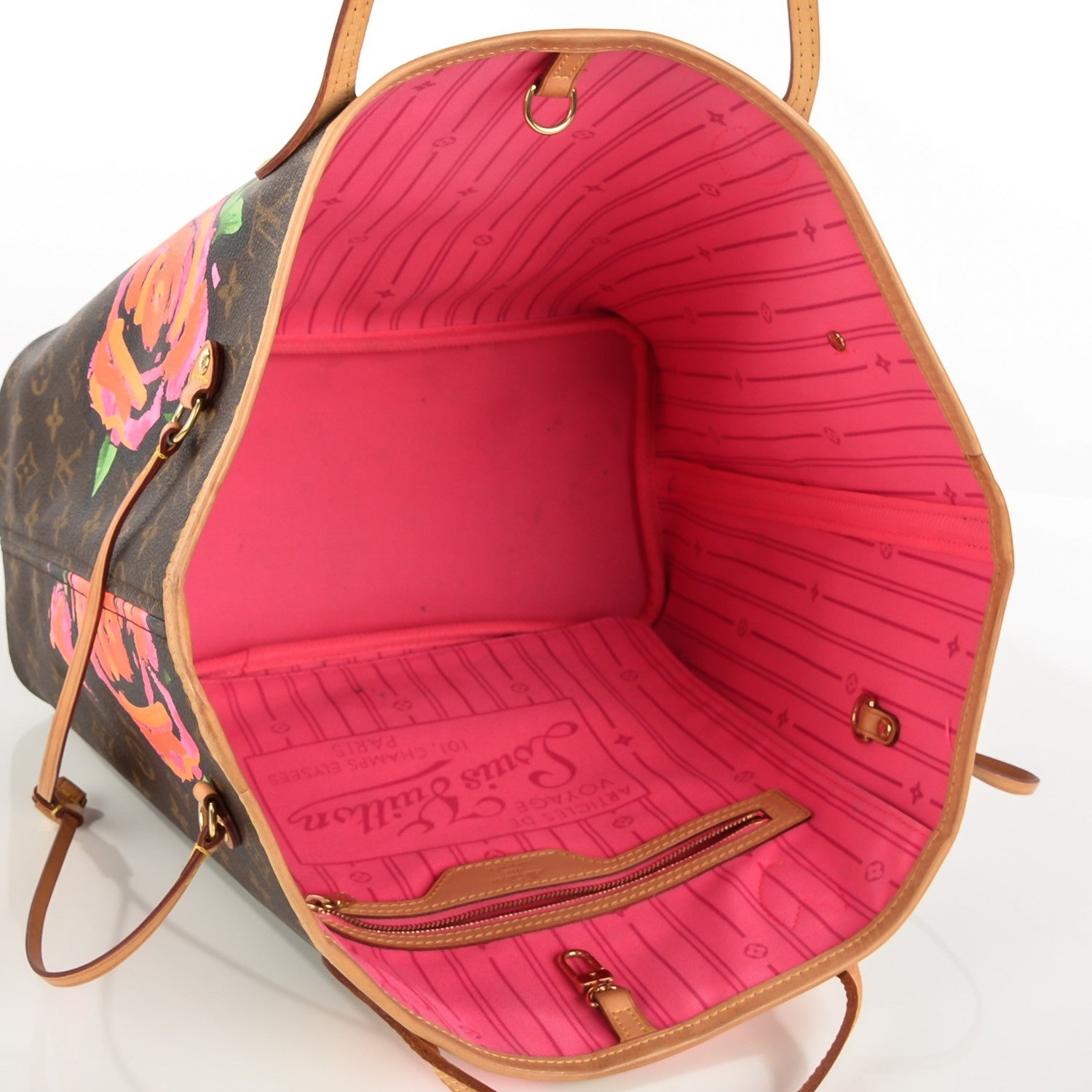 Louis Vuitton Monogram Roses Neverfull MM 5 of 7