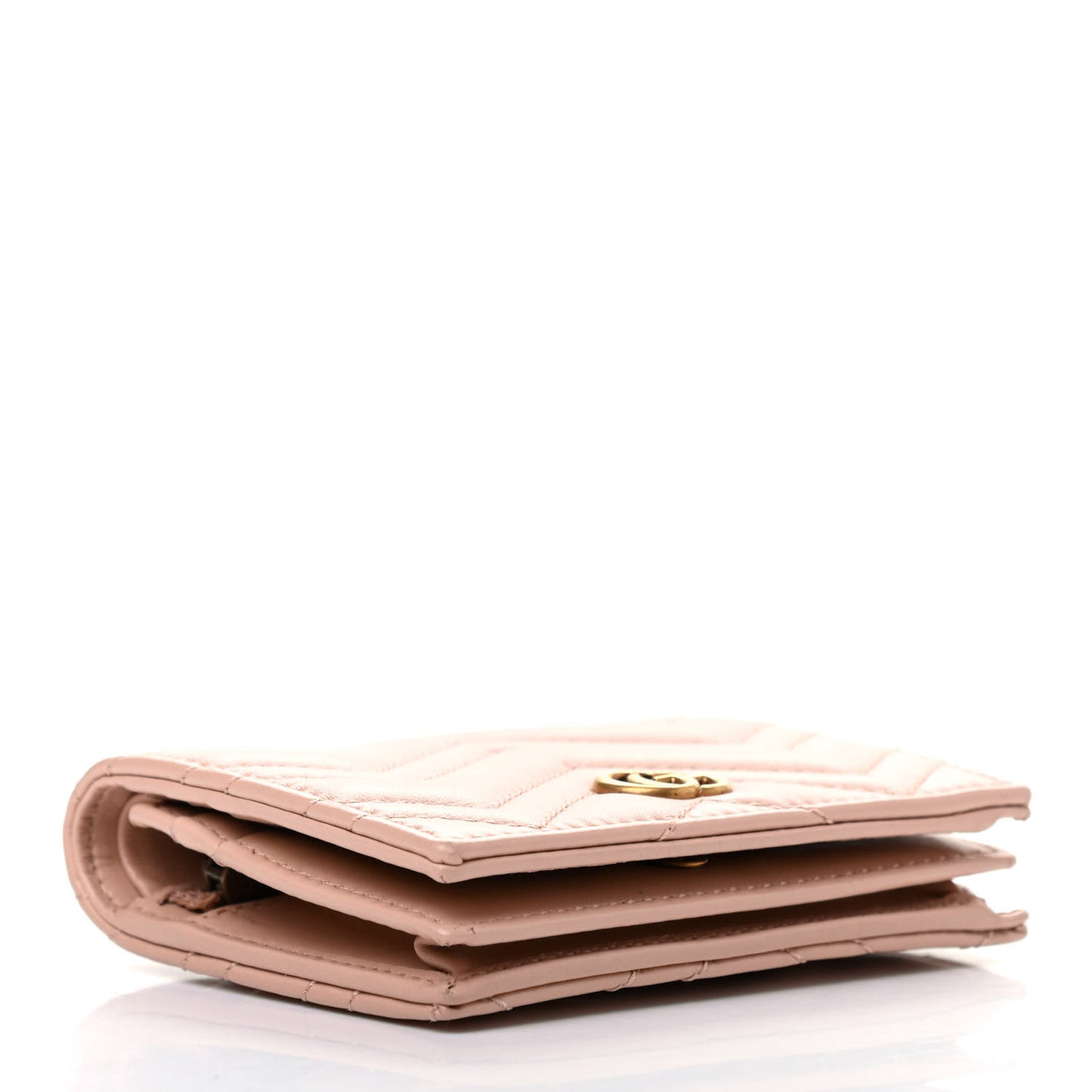 Calfskin Matelasse GG Marmont Card Case Wallet Perfect Pink