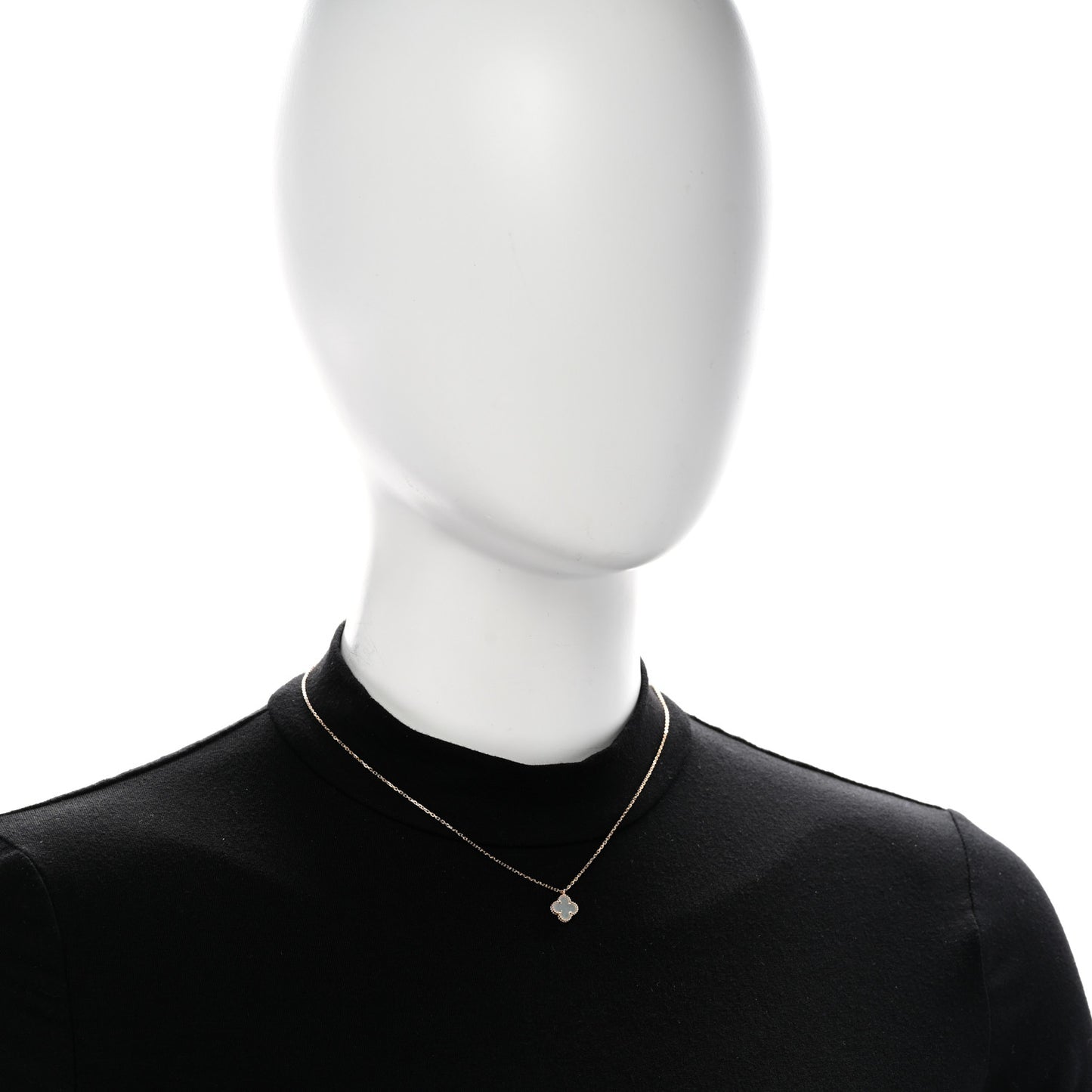 18K Yellow Gold Mother of Pearl Sweet Alhambra Pendant Necklace