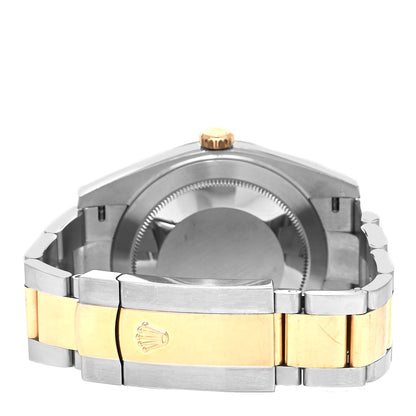 Rolex Stainless Steel 18K Yellow Gold Diamond 41mm Oyster Perpetual Datejust Watch Black 126333 3 of 4