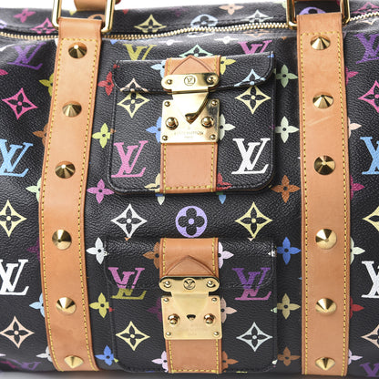 Louis Vuitton Monogram Multicolor Keepall 45 Black 6 of 11