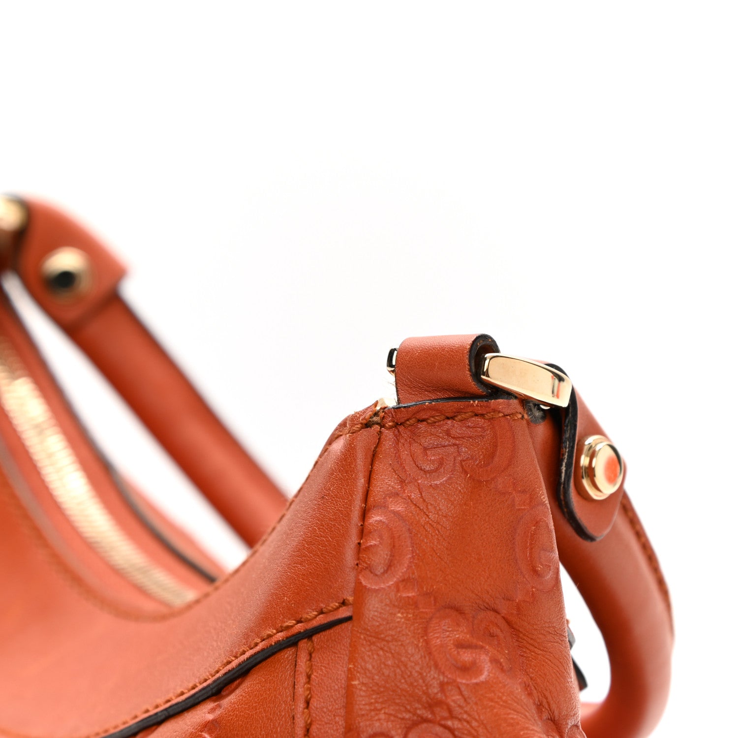 Gucci Guccissima Medium D Gold Hobo Orange 17 of 17