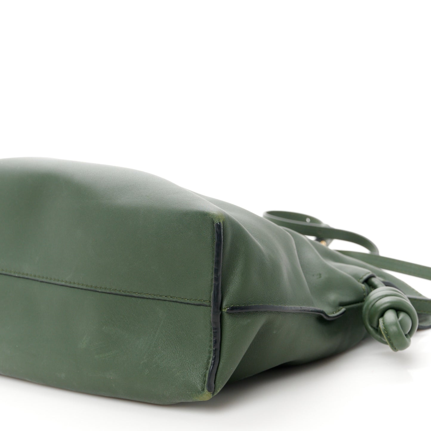 Calfskin Small Flamenco Knot Bag Avocado Green
