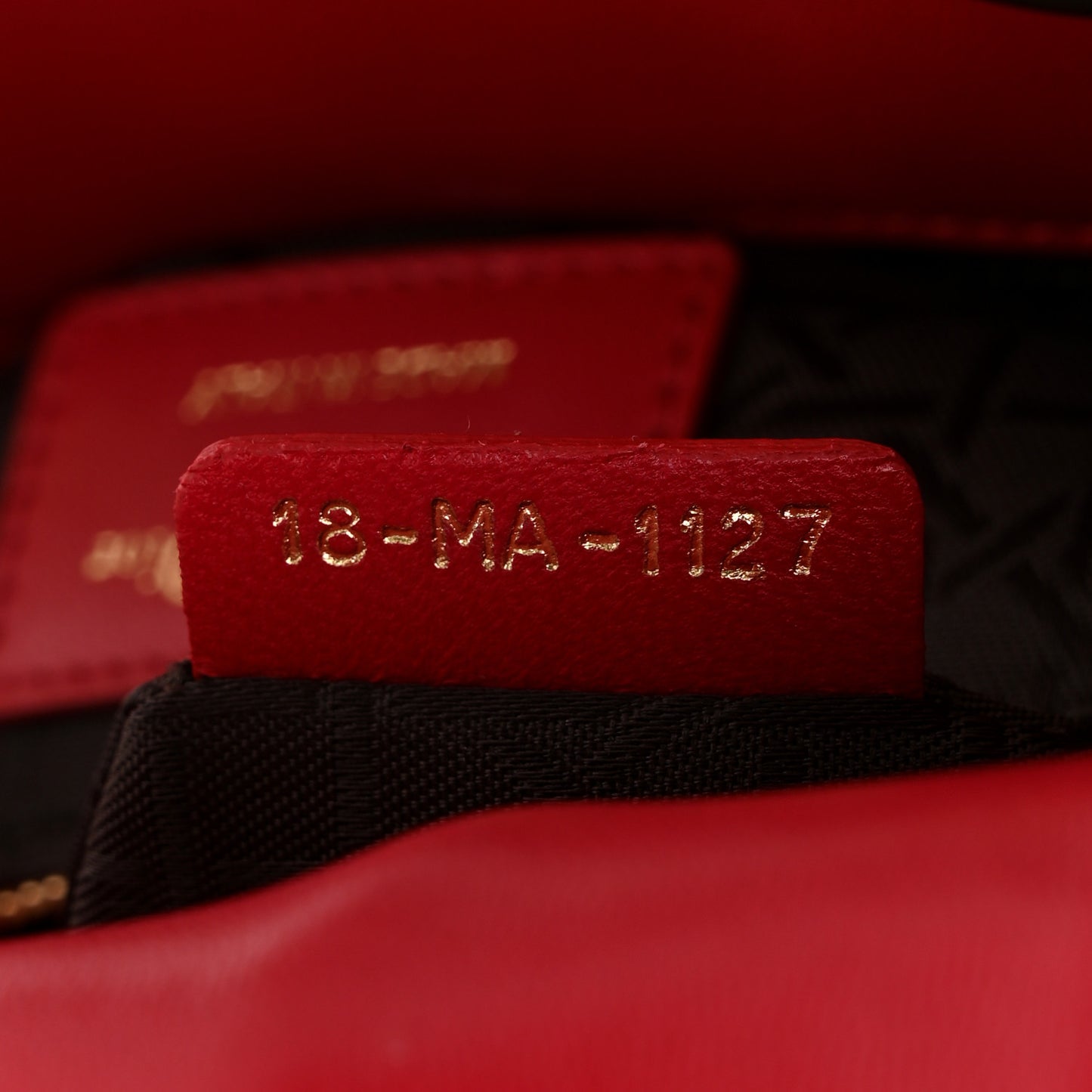 Lambskin Cannage Small Lucky Badges My Lady Dior Red
