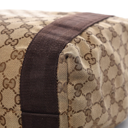 Gucci GG Monogram Medium Web Handle Vertical Tote Dark Brown 13 of 13
