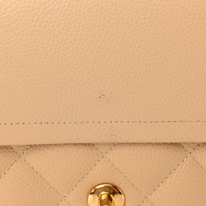 Chanel Caviar Quilted Jumbo Double Flap Beige 12 of 15