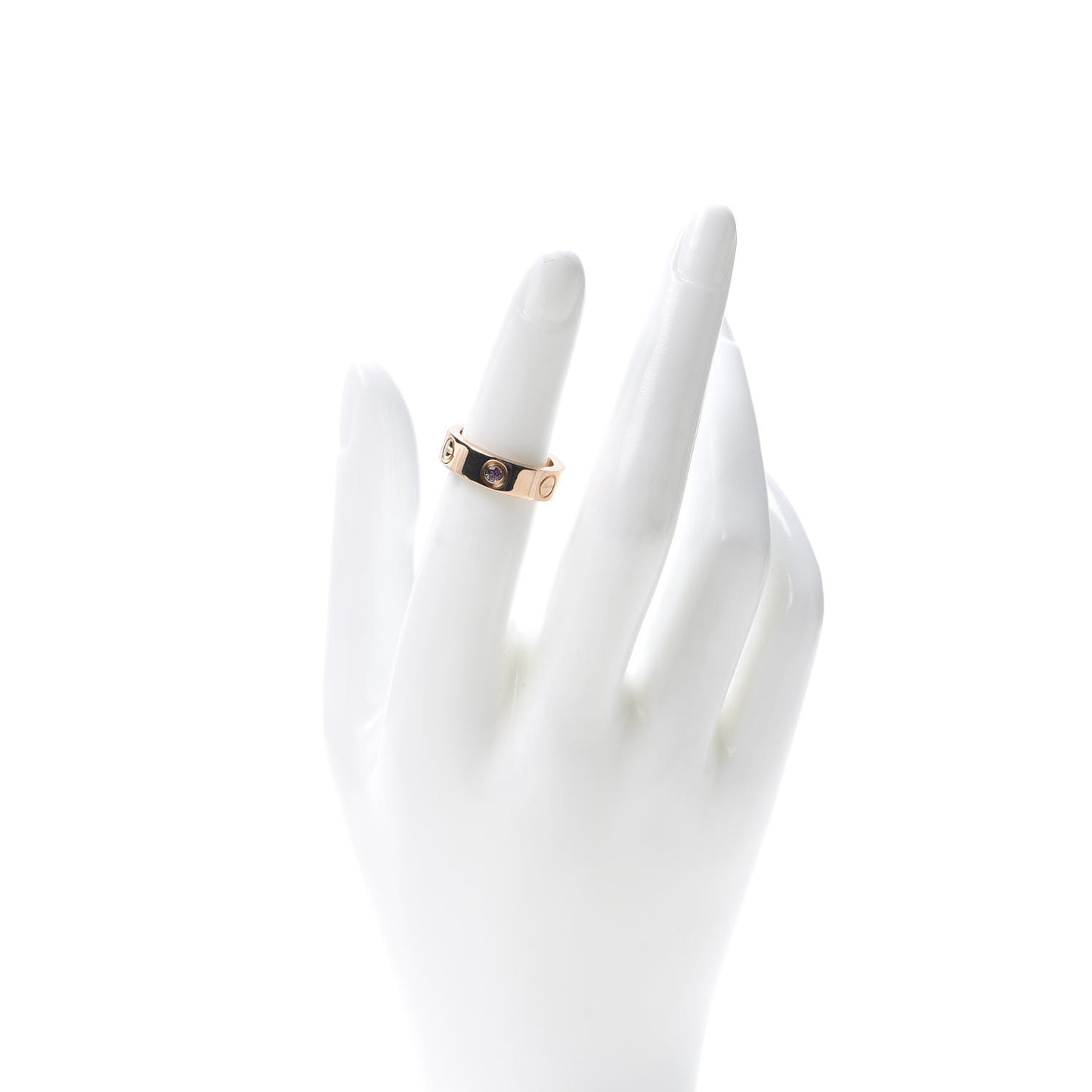 18K Pink Gold Pink Sapphire 5.5mm LOVE Ring 49 4.75